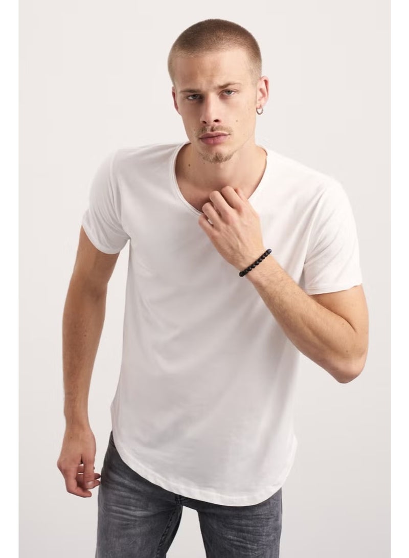 Cool Tarz Cool Style 2-Pack White-Black Sloppy Collar Loose T-Shirt - Image 2